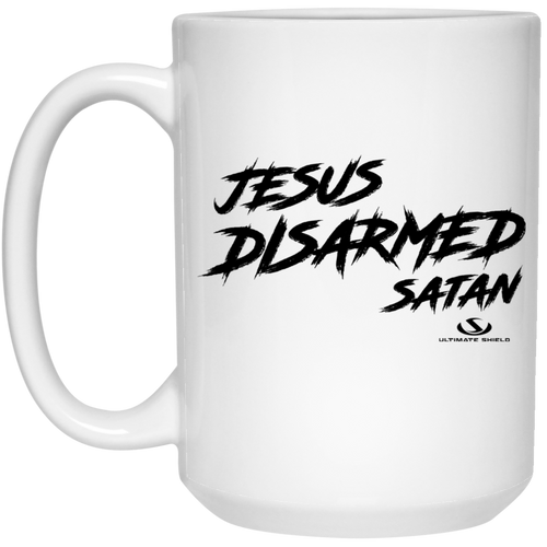 JESUS DISARMED SATAN 15 oz. White Mug