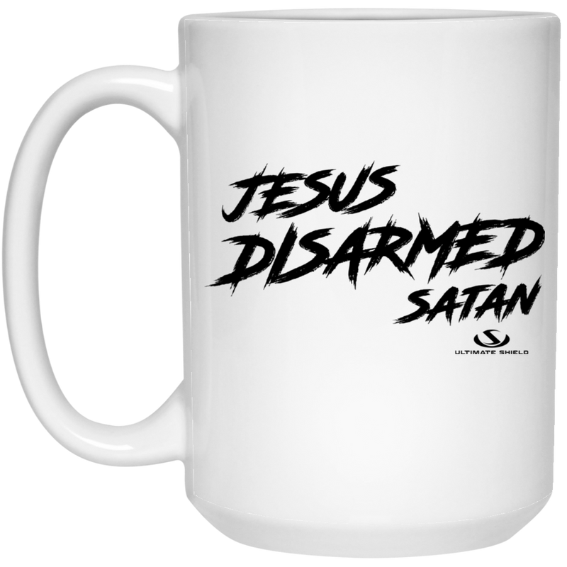JESUS DISARMED SATAN 15 oz. White Mug