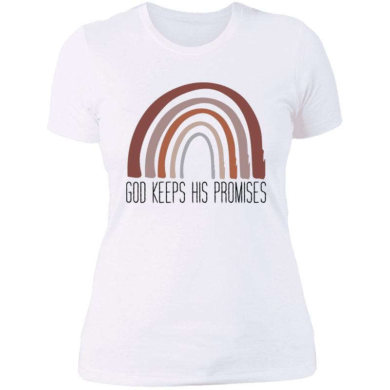 God keeps his promises Ladies' Boyfriend T-Shirt