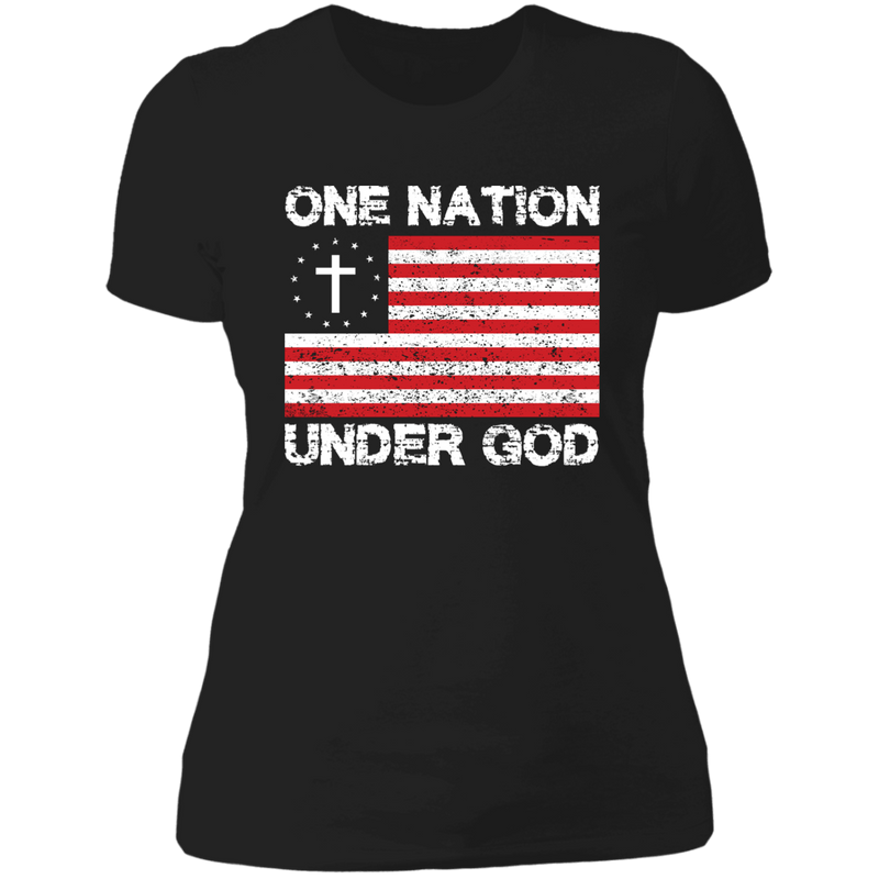 One nation under God Ladies' Boyfriend T-Shirt