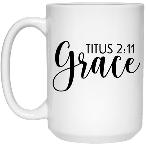 Grace 15 oz. White Mug