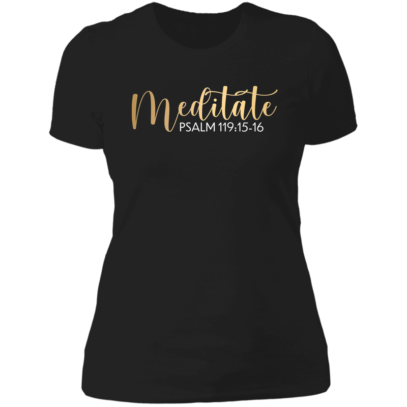 Meditate  Ladies' Boyfriend T-Shirt