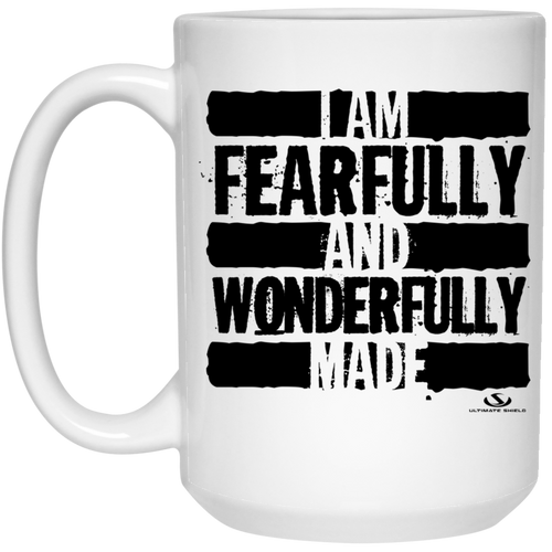 I AM FEARFULLY AND WONDERFULLY MADE 15 oz. White Mug