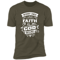 WORRY END WHEN FAITH IN GOD BEGINSPremium Short Sleeve T-Shirt