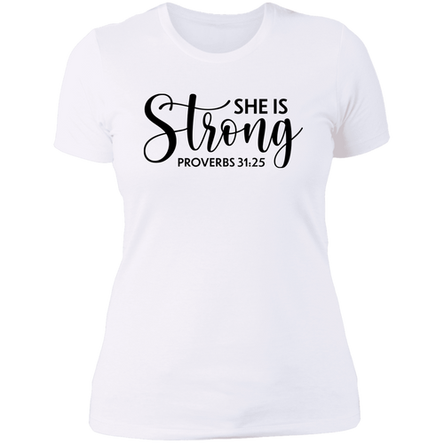 She is strong Ladies' Boyfriend T-Shirt