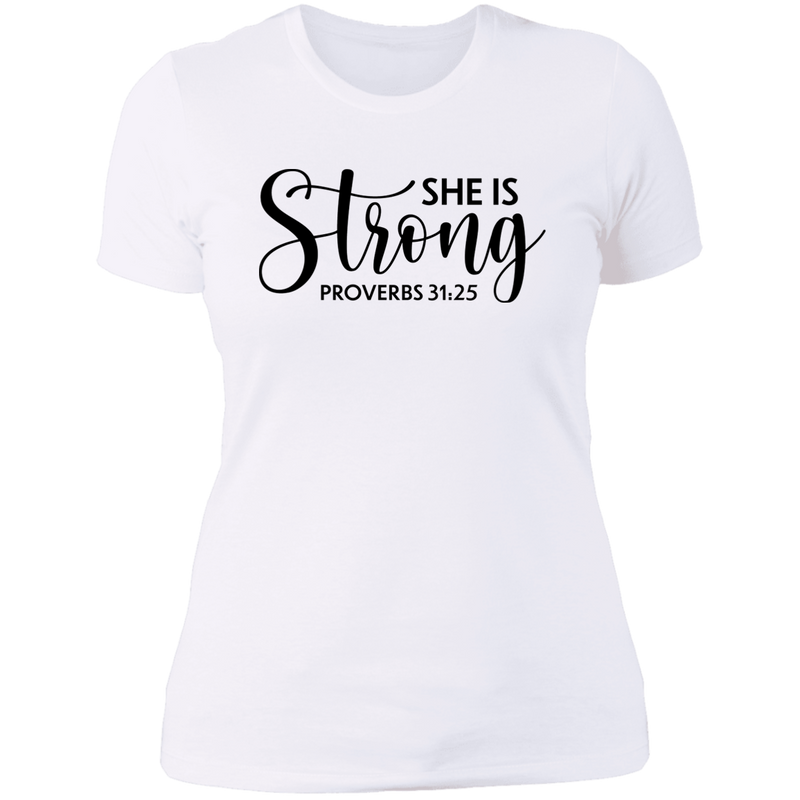 She is strong Ladies' Boyfriend T-Shirt