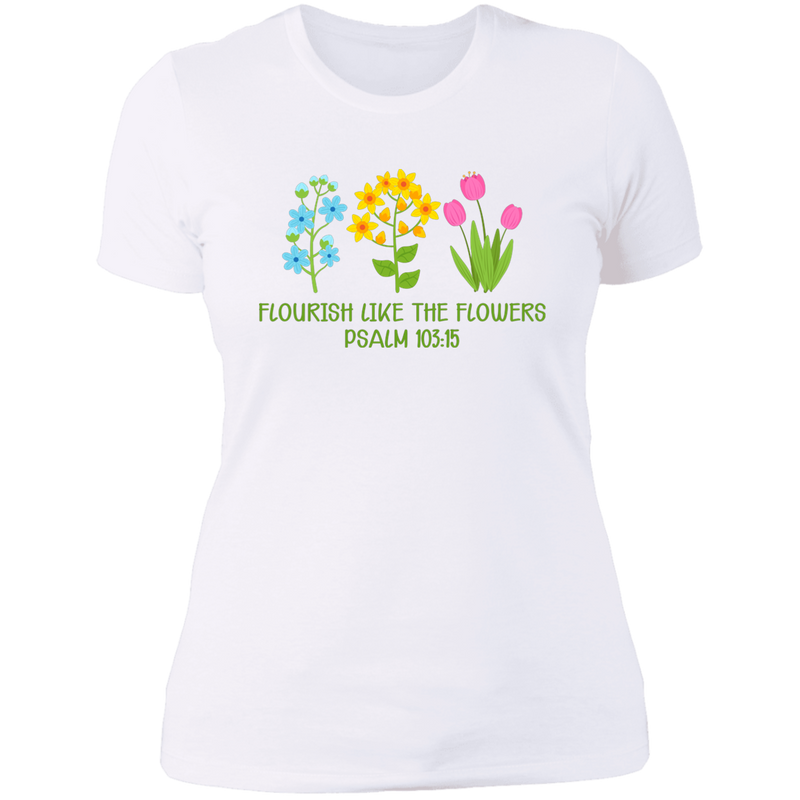 Flourish like the flowers Ladies' Boyfriend T-Shirt