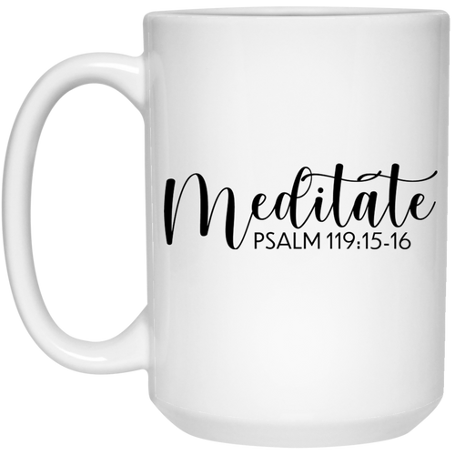Meditate 15 oz. White Mug