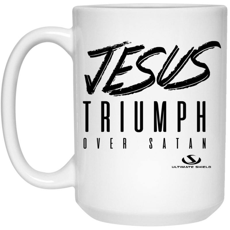 JESUS TRIUMPH OVER SATAN15 oz. White Mug