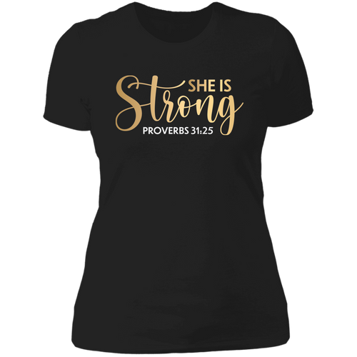 She is strong Ladies' Boyfriend T-Shirt