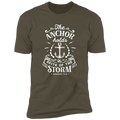 THE ANCHOR HOLDS IN SPITE OF THE STORM  Premium Short Sleeve T-Shirt