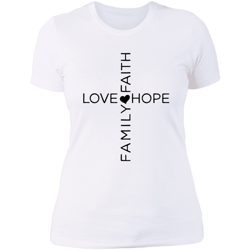 Love faith family hope Ladies' Boyfriend T-Shirt