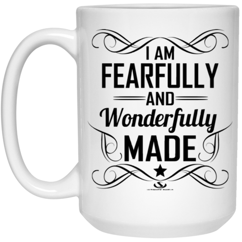 I AM FEARFULLY AND Wonderfully MADE 15 oz. White Mug