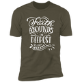 FAITH ABOUNDS IN DEEPEST WATERS Premium Short Sleeve T-Shirt