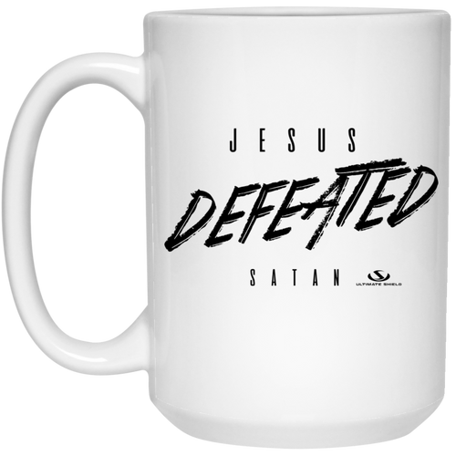 JESUS DEFEATED SATAN 15 oz. White Mug
