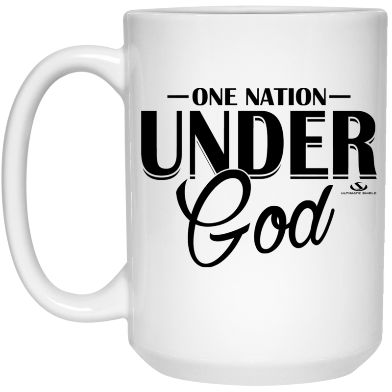 -ONE NATION- UNDER God 15 oz. White Mug