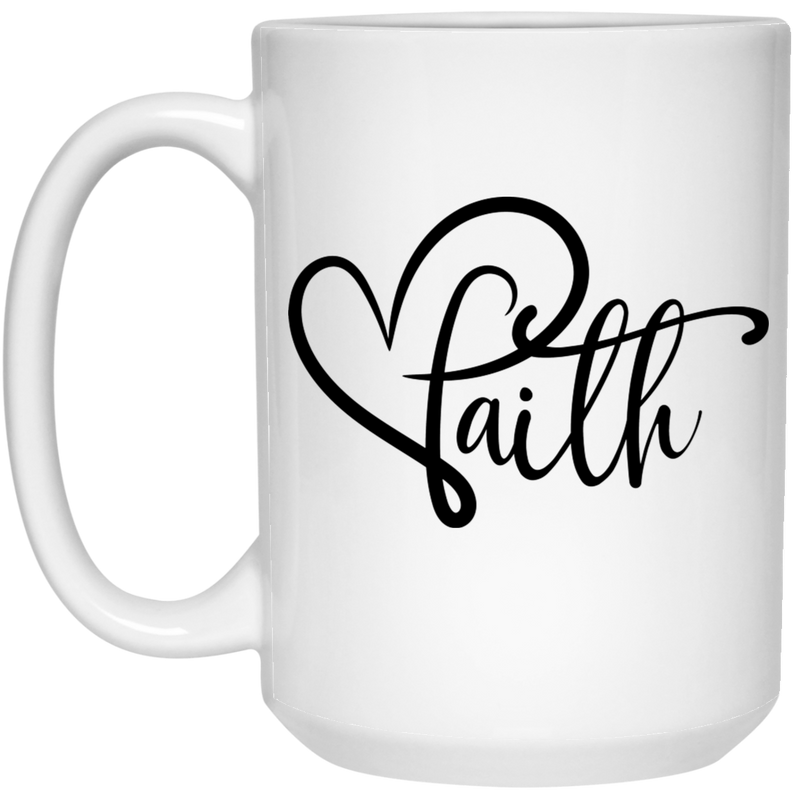 Faith 15 oz. White Mug