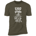 GOD SEND THE STORM TO SHOW US THAT HE IS THE SHELTER Premium Short Sleeve T-Shirt