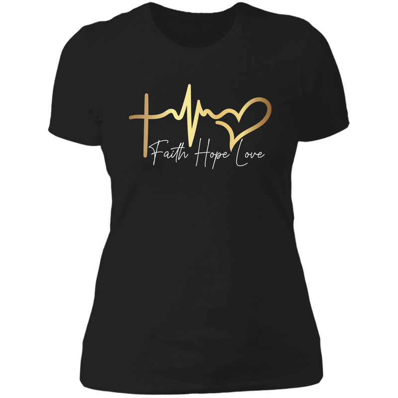 Faith hope love Ladies' Boyfriend T-Shirt