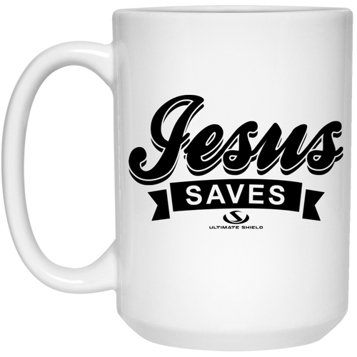 Jesus SAVES 15 oz. White Mug