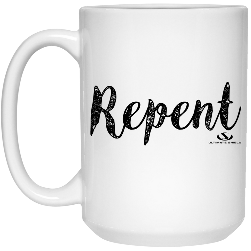 Repent 15 oz. White Mug