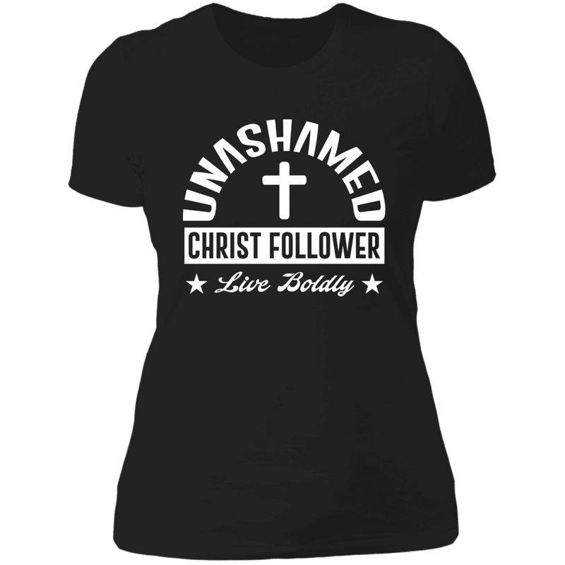 Unashamed Christ follower Ladies' Boyfriend T-Shirt