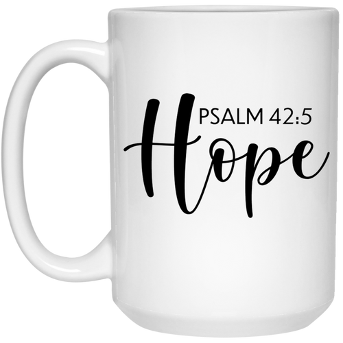 Hope 15 oz. White Mug