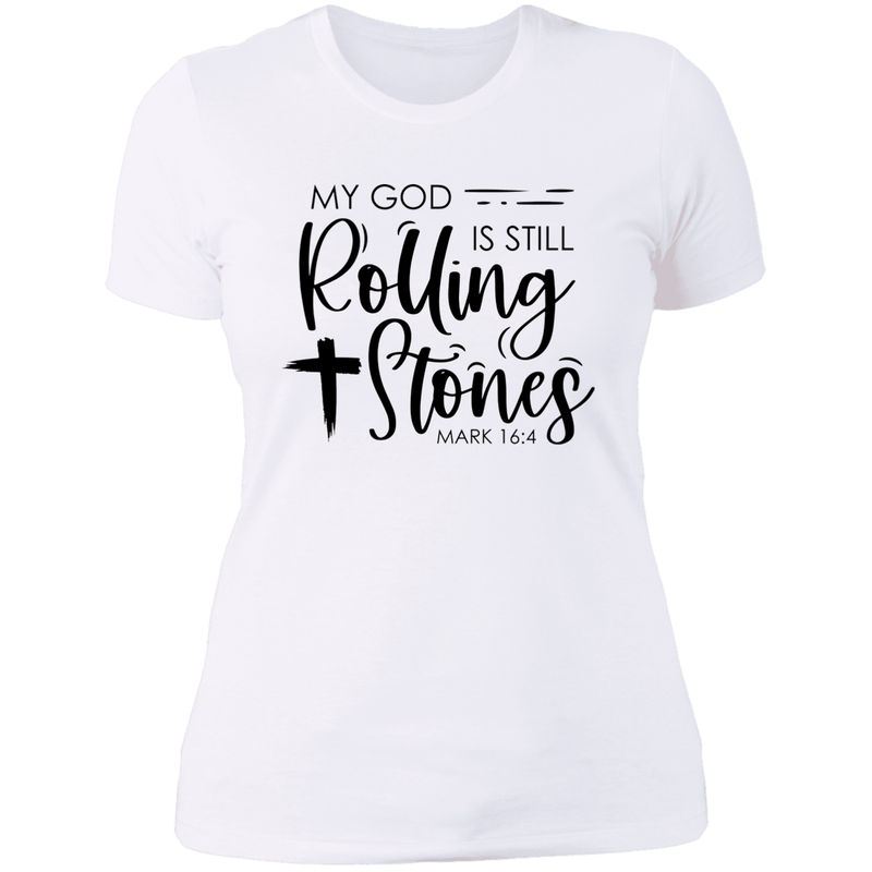 My God is still rolling stones Ladies' Boyfriend T-Shirt