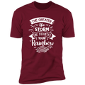 THE GREATER THE STORM THE BRIGHTER YOUR RAINBOW Premium Short Sleeve T-Shirt