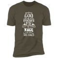 SOMETIMES GOD CALMS THE STORMS SOMETIMES HE LETS THE STORM RAGE AND CALMS HIS CHILD Premium Short Sleeve T-Shirt
