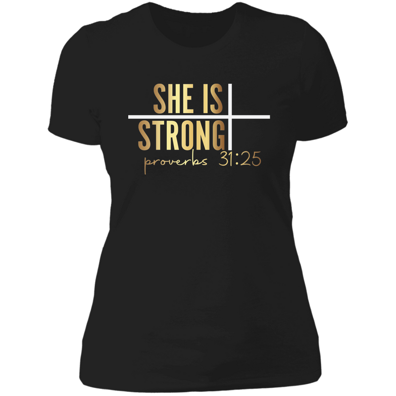 SHE IS STRONG Ladies' Boyfriend T-Shirt