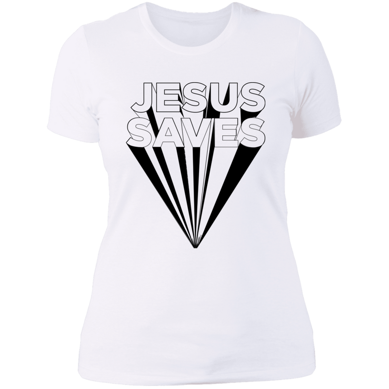 Jesus saves Ladies' Boyfriend T-Shirt