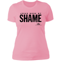 JESUS BORE MY SHAME  Ladies' Boyfriend T-Shirt