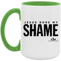 JESUS BORE MY SHAME 15oz. Accent Mug