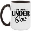 ONE NATION UNDER GOD 15oz. Accent Mug