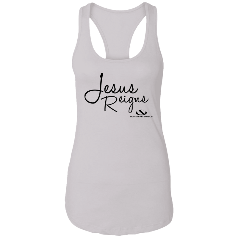 JESUS REIGNS  Ladies Ideal Racerback Tank