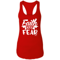 FAITH OVER FEAR  Ladies Ideal Racerback Tank
