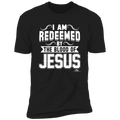 I AM REDEEMED BY THE BLOOD OF JESUS Premium Short Sleeve T-Shirt
