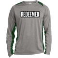 REDEEMED Long Sleeve Heather Colorblock Performance Tee