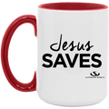 JESUS SAVES 15oz. Accent Mug