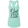 GOD IS LOVE  Ladies Ideal Racerback Tank