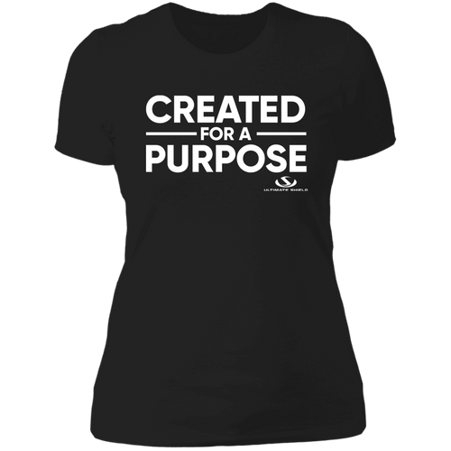 CREATED FOR A PURPOSE  Ladies' Boyfriend T-Shirt