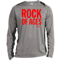 ROCK OF AGES  Long Sleeve Heather Colorblock Performance Tee