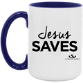 JESUS SAVES 15oz. Accent Mug