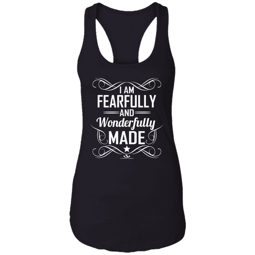 I AM FEARFULLY AND WONDERFULLY MADE  Ladies Ideal Racerback Tank