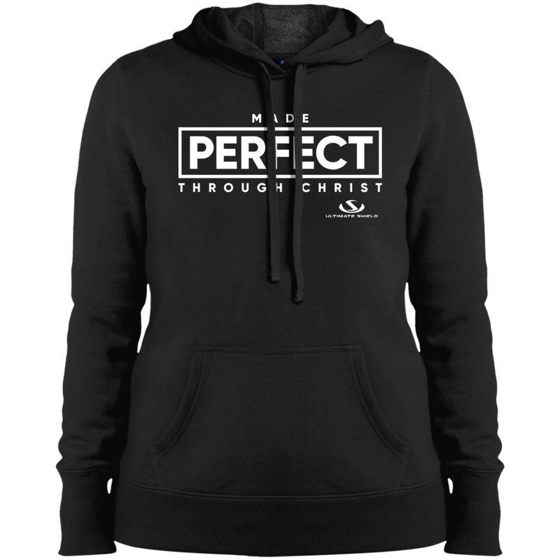 MADE PERFECT THROUGH CHRIST  Ladies' Pullover Hooded Sweatshirt