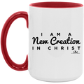 I AM A NEW CREATION IN CHRIST 15oz. Accent Mug