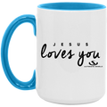 JESUS LOVES YOU 15oz. Accent Mug