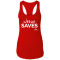 JESUS SAVES  Ladies Ideal Racerback Tank