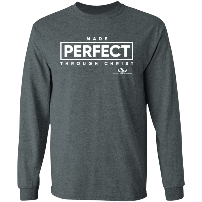 MADE PERFECT THROUGH CHRIST LS T-Shirt 5.3 oz.